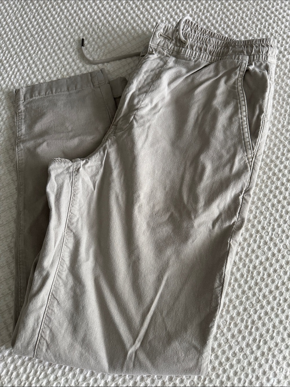 American Eagle Outfitters Light Gray Drawstring  Pants
